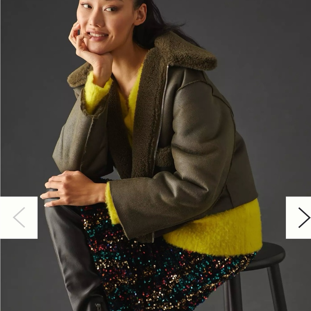Anthropologie Jakke Shearling Leather Jacket